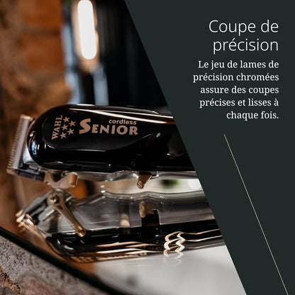 Cordless Senior, Tondeuse Professionnelle Filaire Et Sans Fil | Tondeuse Professionnelle, Lame Chirurgicale Pour Fondus, Moteur Puissant, Jusqu'À 80 Minutes D'Autonomie, Filaire Et Sans Fil