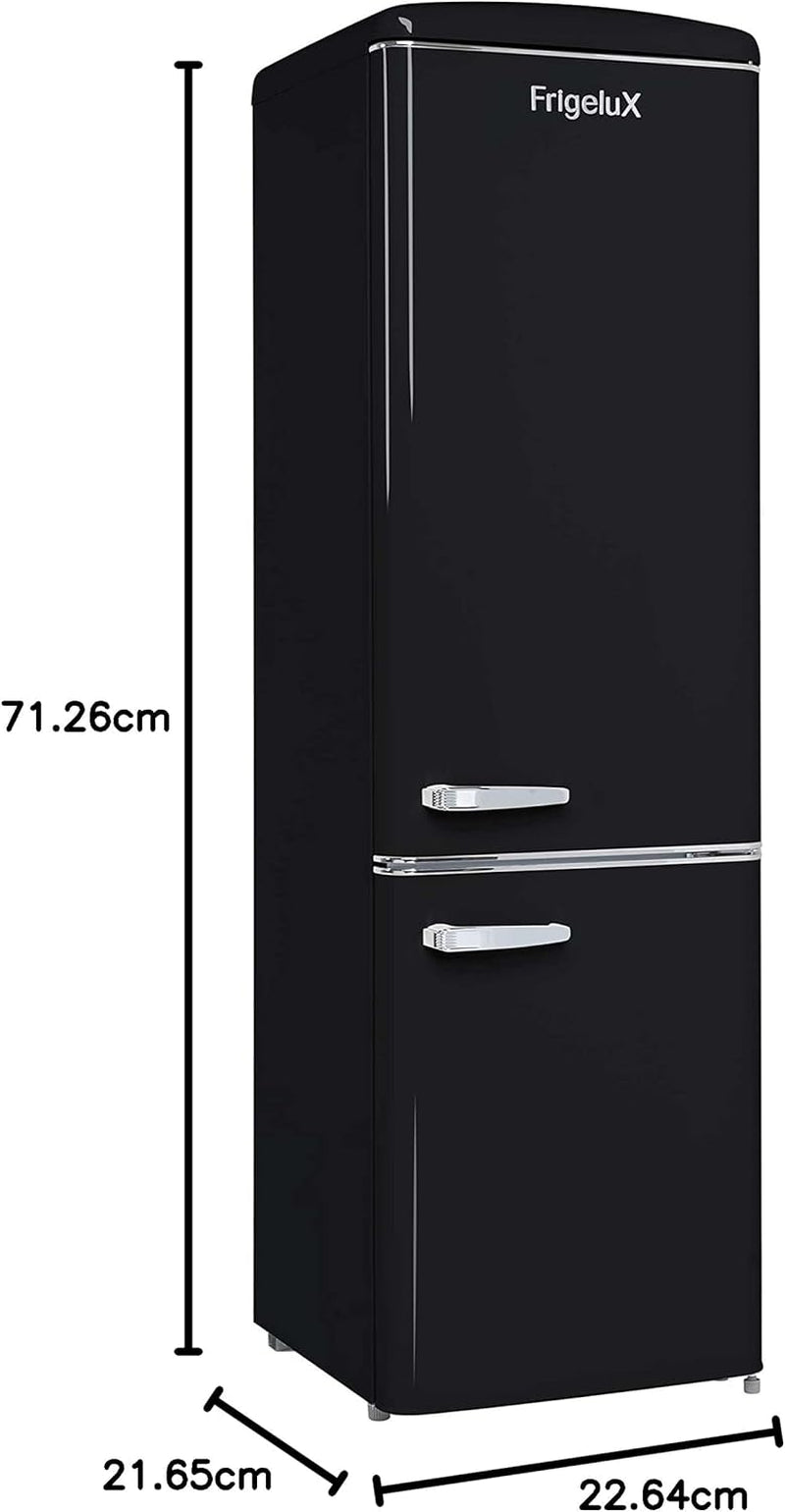 - Réfrigérateur Combiné Rétro CB255RNA++ - Réfrigérateur Congélateur 2 Portes - 255L Dont Congélateur 63L - Dégivrage Automatique, Pose Libre, Style Vintage - Noir