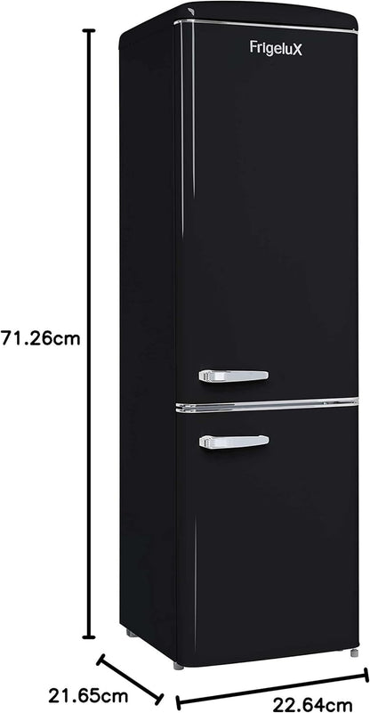 - Réfrigérateur Combiné Rétro CB255RNA++ - Réfrigérateur Congélateur 2 Portes - 255L Dont Congélateur 63L - Dégivrage Automatique, Pose Libre, Style Vintage - Noir