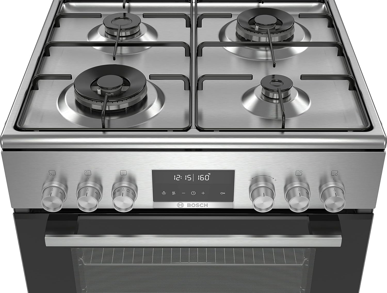 HXS79RJ50 Série 6 - Cuisinière Indépendante À Gaz Et Four Électrique - Pyrolyse - 63L - Inox