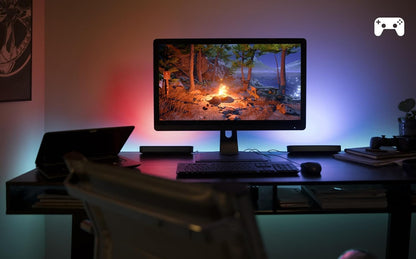 Philips Hue Play White and Color Ambiance Barre Lumineuse LED Connectée, Pack De 2, Unité De Base, Barre LED Pour TV Et Gaming (Compatible Avec Alexa, Google Assistant Et Apple Homekit), Noir