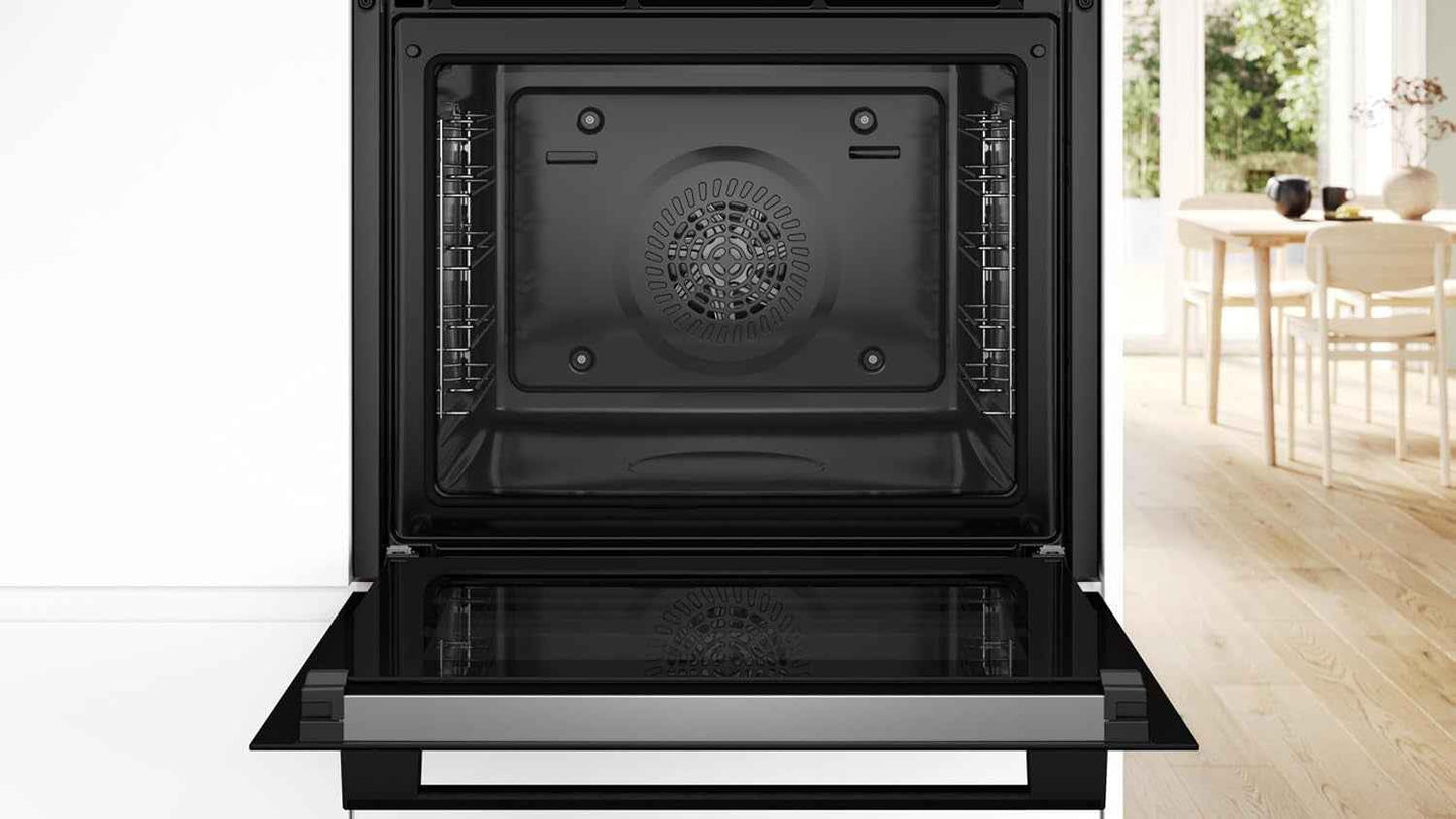 Bosch HBA571BB4 Série 2 Four Encastrable 60 X 60 Cm 71 L Espace De Cuisson 71 L Auto-Nettoyage À Pyrolyse Autopilot 10 Programmes Air Chaud 3D Contrôle Tactile LED Noir