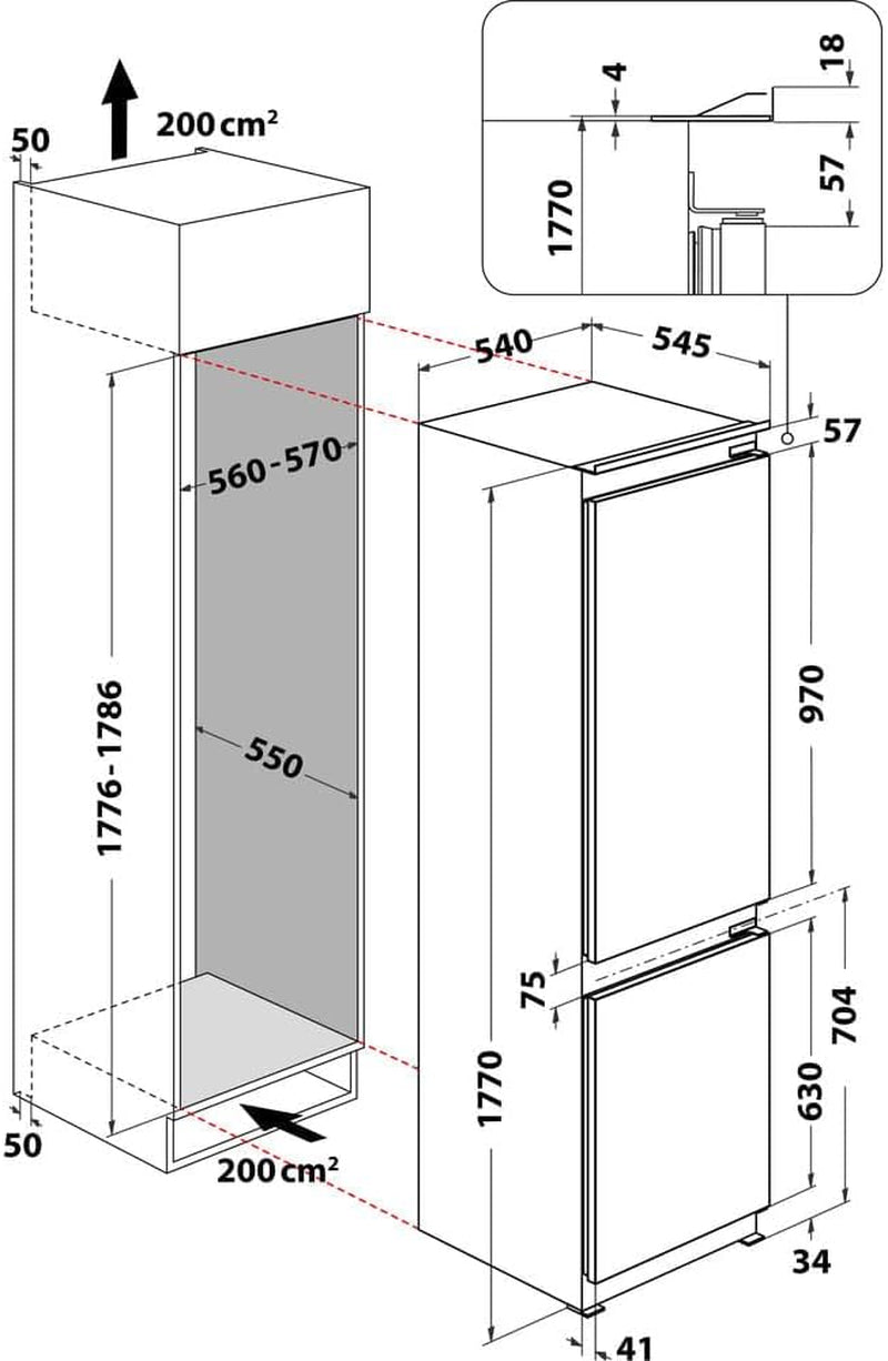 Frigorifero Incasso Hotpoint BCB 7030 D1