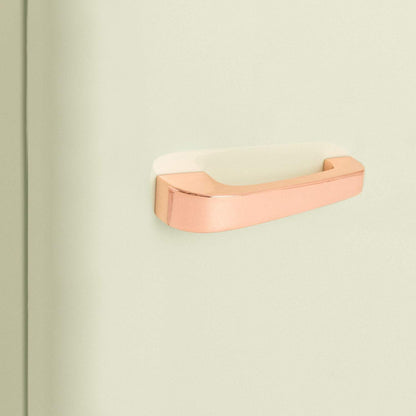 / RETRO FRIDGE 83.5 ROSE Gold/Réfrigérateur Vert Avec Poignée or Rose/Pratique Et Fonctionnel, Matériaux Résistants