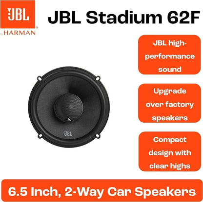 Stadium 62F 6.5 in / 16.5 Cm Haut-Parleur Coaxial 2 Voies Voiture | 85 W RMS / 255 W Max, 93 Db, 3 Ohm, 45 Hz-40 Khz Hi-Res - Woofer Fibre De Verre plus One - Tweeter Dôme Textile Edge-Driven