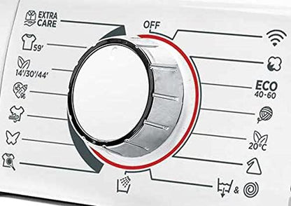 H3W 492DE-11 H-WASH 300 LITE Machine À Laver 9 Kg, 1400 Tours, Connectivité NFC, Charge Avant, Libre Installation, 60 X 52 X 85 Cm, Blanc, Classe D