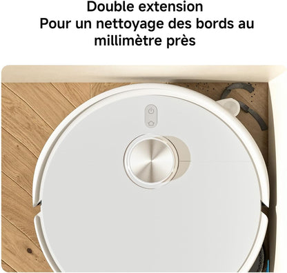 S40 Pro Aspirateur Robot, 15000Pa, Deux Bras Extensibles | Double Anti-Nœuds, Évitement D’Obstacles Grand-Angle, Détection Des Tapis, Relevage Auto Des Serpillières, Contrôle App/Voix